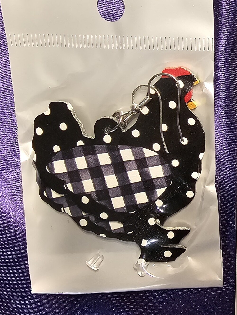 Farmhouse Faux Leather Earrings Bundle Chicken Cow Bunny Western Cute - Picture 2 of 4